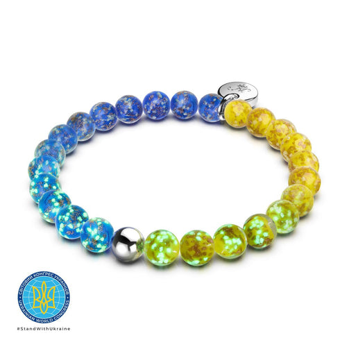 Nuit étoilée | Aide ukrainienne | Bracelet Verre Luciole